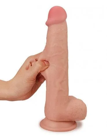 Lovetoy Dildos | Lovetoy - Dildo Met glijdende huid 24 x 4,5 cm - Lichte Huidskleur