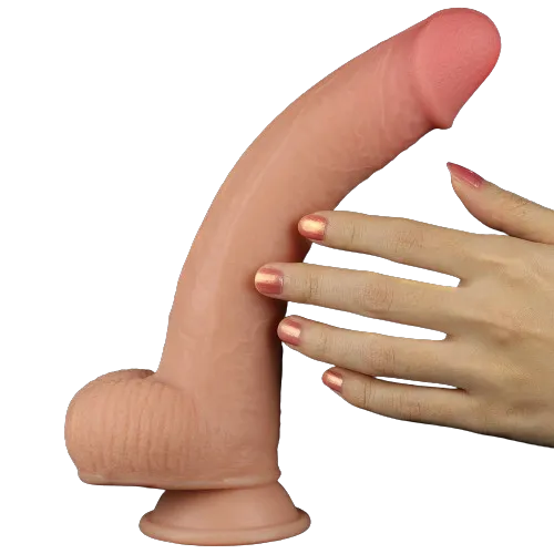 Vibrators | Lovetoy Fallo realistico con pelle scorrevole come un membro vero - 9', Rosa Carne