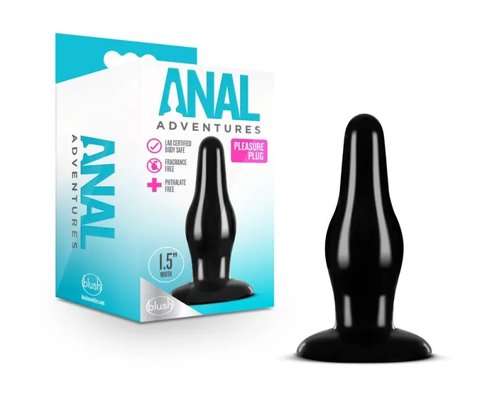 Anal | Anal Adventures Pleasure Plug Black - Blush Novelties