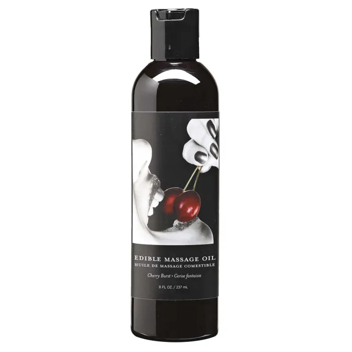 Earthly Body Cherry Edible Massage Oil 8 Oz Couples