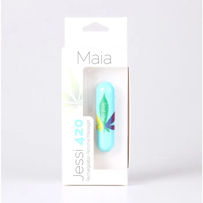 Vibrators | Maia Toys Jessi 420 Series Super Charged Mini Bullet - Teal  Blue
