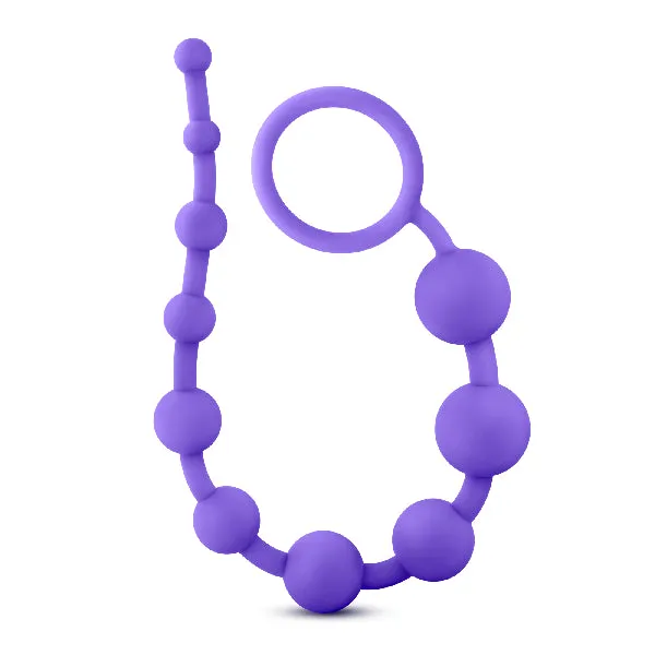 Anal Blush Novelties Luxe Silicone 10 Beads Purple