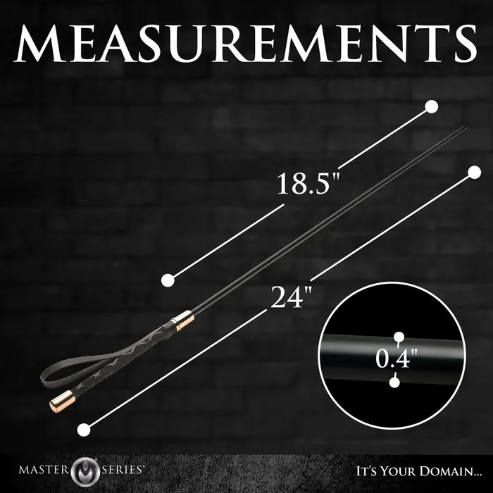 Anal XR Brands Master Series Sinful Impact Cane Black Plastic Cane Whip Anal XR Brands Master Series Sinful Impact Cane Black Plastic Cane Whip