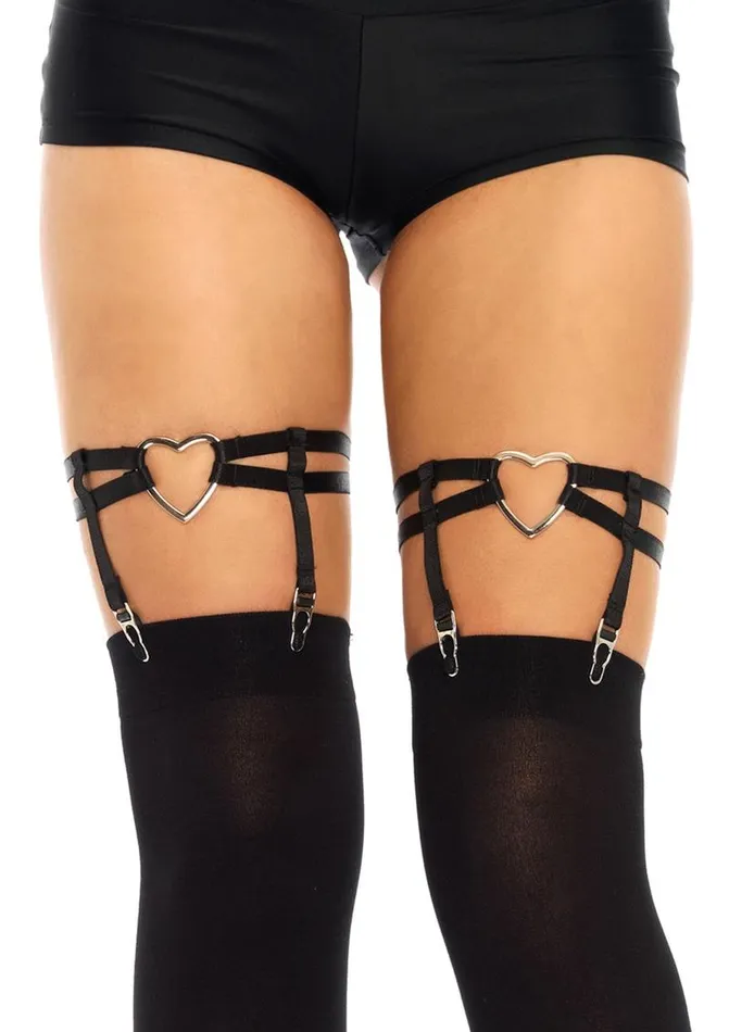 Leg Avenue Dual Strap Elastic Garter Suspender with Heart Leg Avenue Female Sex Toys Leg Avenue Dual Strap Elastic Garter Suspender with Heart Leg Avenue Female Sex Toys