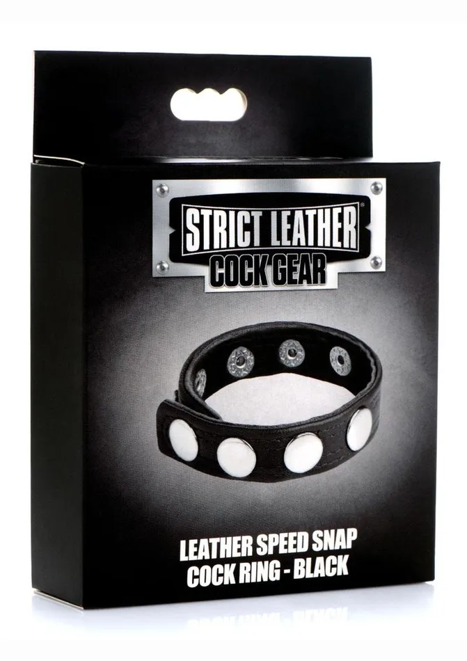Male Sex Toys Strict Leather Cock Gear Leather Speed Snap Cock Ring