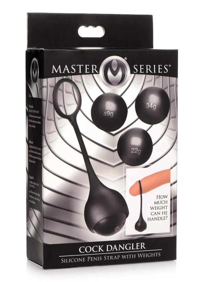 Master Series Male Sex Toys Master Series Cock Dangler Silicone Penis Strap with Weights