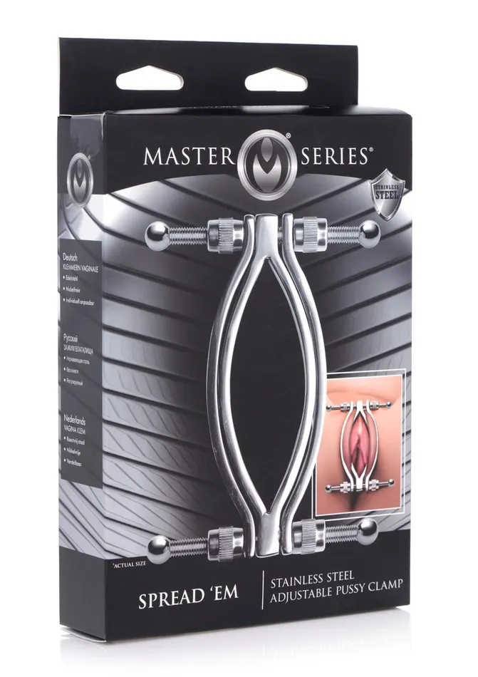 Master Series Male Sex Toys Master Series Stainless Steel Adjustable Pussy Clamp