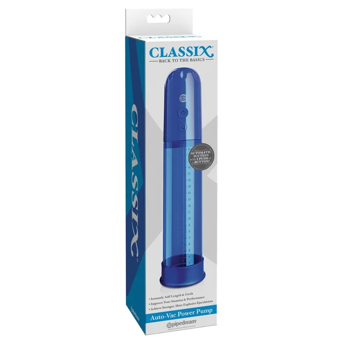 Pipedream Classix AutoVac Power Pump Blue Female Sex Toys