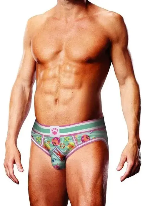 Prowler Vibrators Prowler Swimming Backless Brief Green Pink