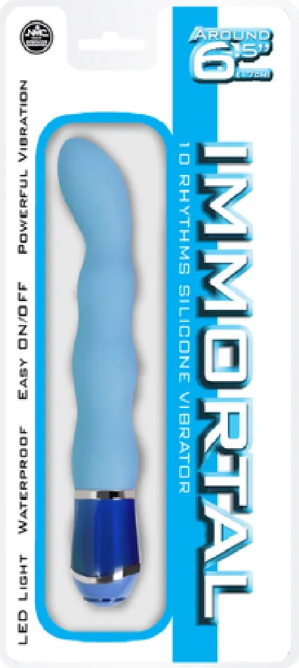 Excellent Power Vibrators 10 Rhythms Silicone Vibrator 65 Blue