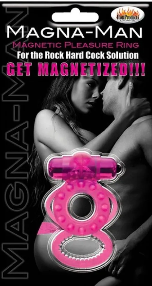 MagnaMan Magnetic Pleasure Cock Ring Pink Hott Products Unlimited Male Sex Toys MagnaMan Magnetic Pleasure Cock Ring Pink Hott Products Unlimited Male Sex Toys