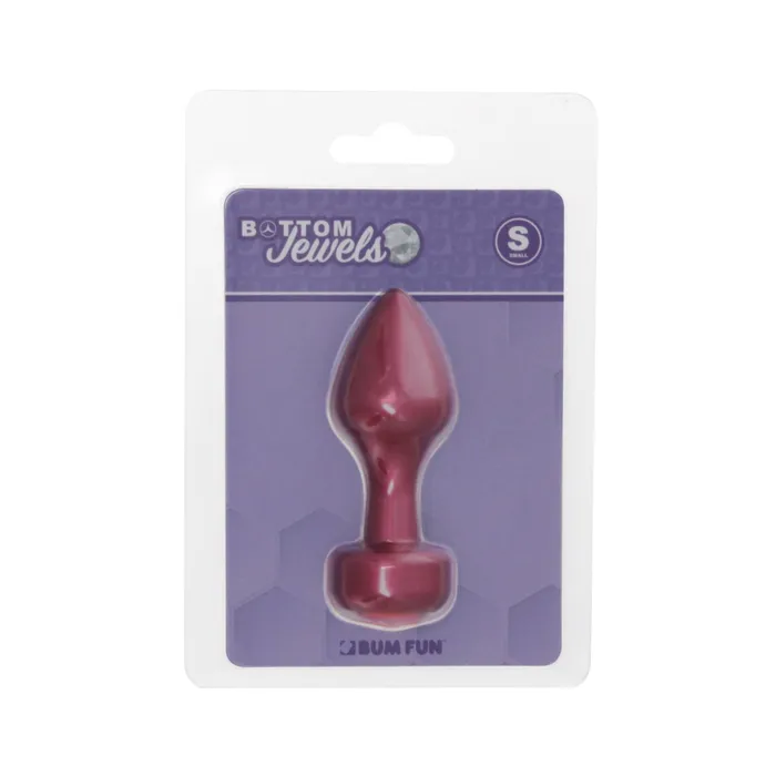 Anal BOTTOM JEWELS RED ALLOY W PINK JEWEL SMALL PLUG BUM FUN