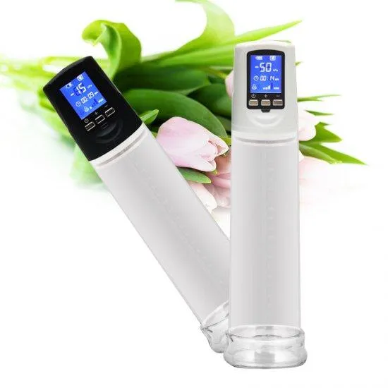 Only for USALarge screen digital display electric beginner male penis pump soniker Male Sex Toys