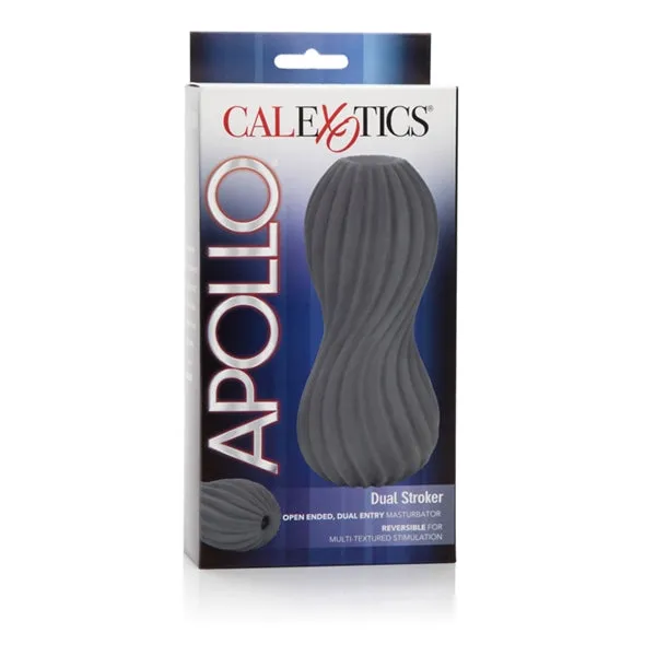California Exotic Novelties Male Sex Toys Apollo Dual Stroker Grey