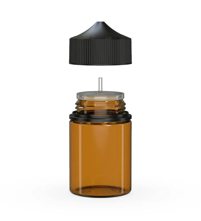 Chubby Gorilla Anal Chubby Gorilla 60ML Stubby Unicorn Bottle Transparent Amber BottleBlack Cap
