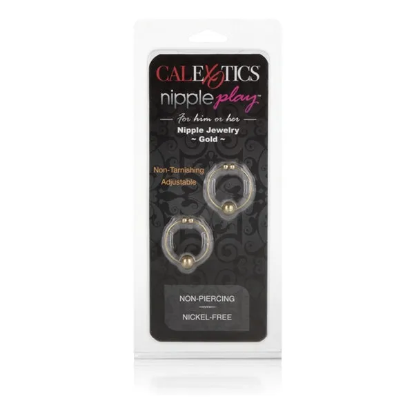 Couples California Exotic Novelties Nipple Play Nipple RingGold