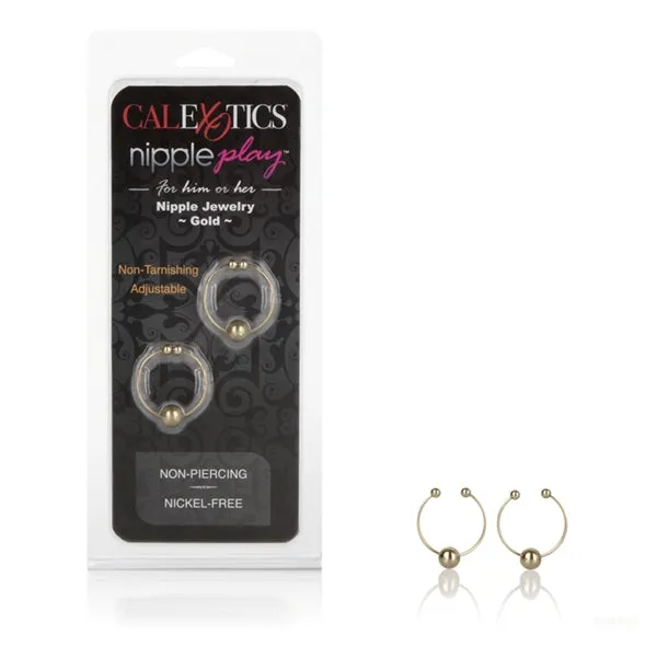 Couples California Exotic Novelties Nipple Play Nipple RingGold