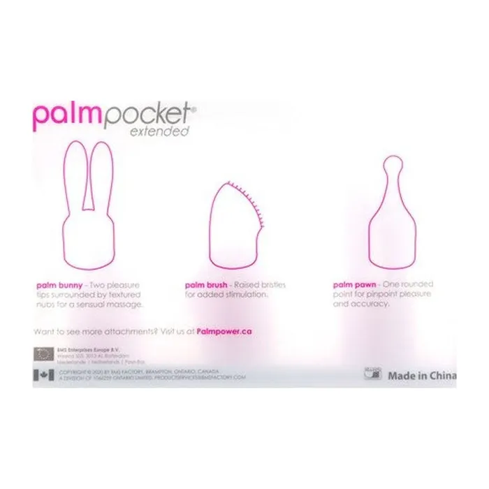 PalmPower Pocket Extended Silicone Massage Heads 3 Pc Set Vibrant Vibes Australia Quality Sex Toys Great Prices Anal
