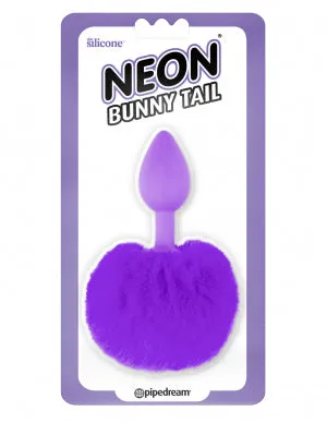 Vibrators Neon Bunny Tail Purple Pipedream Products